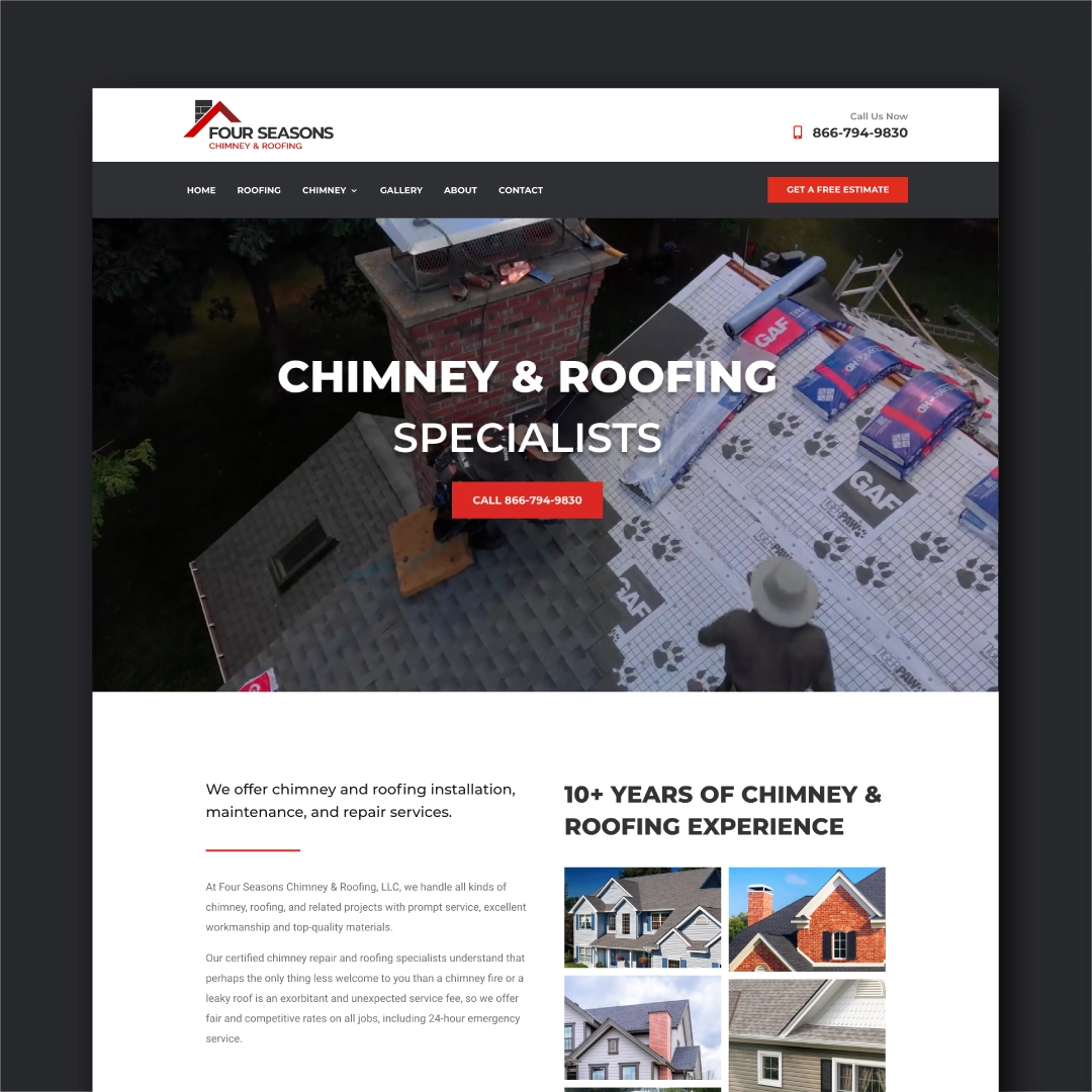 Four Seasons Chimney & Roofing Website